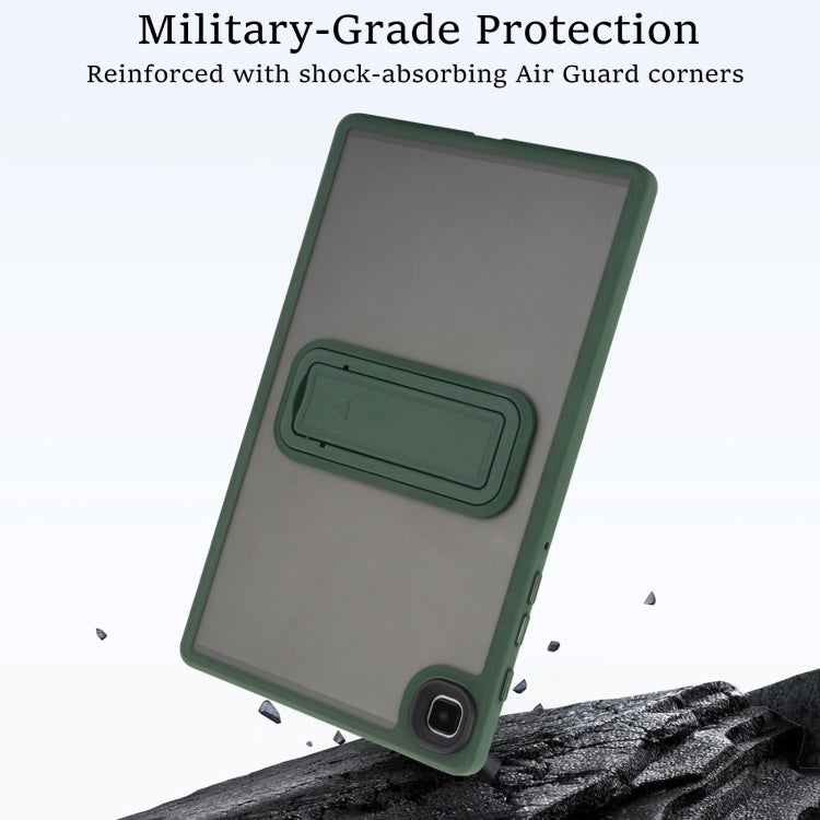 For Samsung Galaxy Tab A7 Lite Skin Feel Holder PC Hybrid TPU Tablet Case(Dark Green) - Tab A7 Lite T220 / T225 by buy2fix | Online Shopping UK | buy2fix