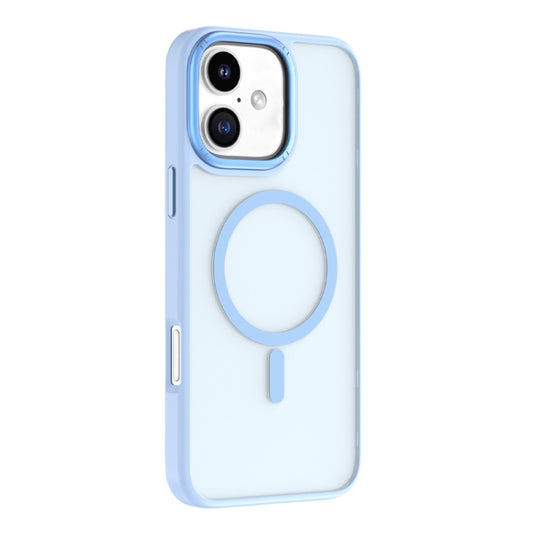 For iPhone 16 Mutural Skin Feel Series Frosted MagSafe Magnetic Phone Case(Light Blue) - iPhone 16 Cases by Mutural | Online Shopping UK | buy2fix