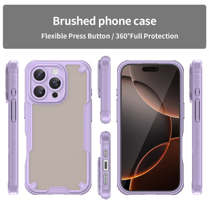 For iPhone 16 Pro Max Armor Glaze PC Hybrid TPU Phone Case(Purple) - iPhone 16 Pro Max Cases by buy2fix | Online Shopping UK | buy2fix