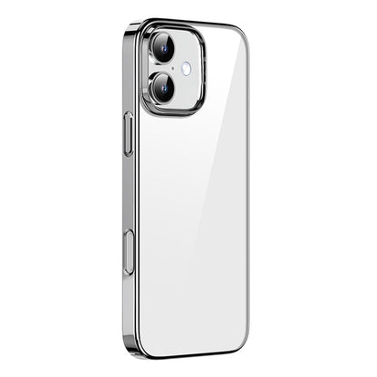 For iPhone 16 Mutural Jiantou Series Electroplating Hybrid PC Phone Case(Grey) - iPhone 16 Cases by Mutural | Online Shopping UK | buy2fix