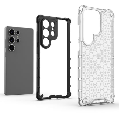 For Samsung Galaxy S25 Ultra 5G Honeycomb Shockproof Phone Case(Black) - Galaxy S25 Ultra 5G Cases by buy2fix | Online Shopping UK | buy2fix