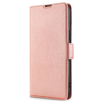 For iPhone 16 Pro Ultra-thin Voltage Side Buckle Horizontal Flip Leather Phone Case(Rose Gold) - iPhone 16 Pro Cases by buy2fix | Online Shopping UK | buy2fix