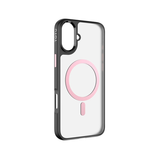 For iPhone 16 TOTU PC-7 Gold Shield Series Skin Feel MagSafe Magnetic Phone Case(Pink) - iPhone 16 Cases by TOTUDESIGN | Online Shopping UK | buy2fix