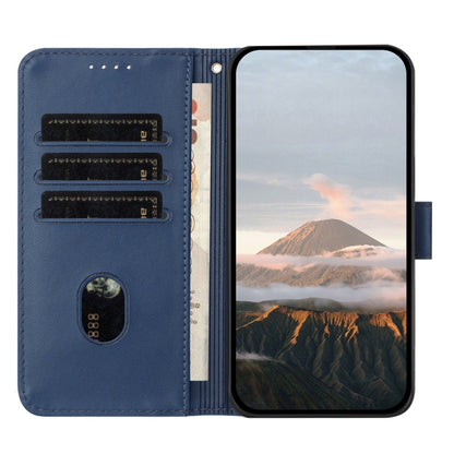 For Samsung Galaxy S25 5G Triangle Pattern Buckle Clasp Leather Phone Case(Royal Blue) - Galaxy S25 5G Cases by buy2fix | Online Shopping UK | buy2fix