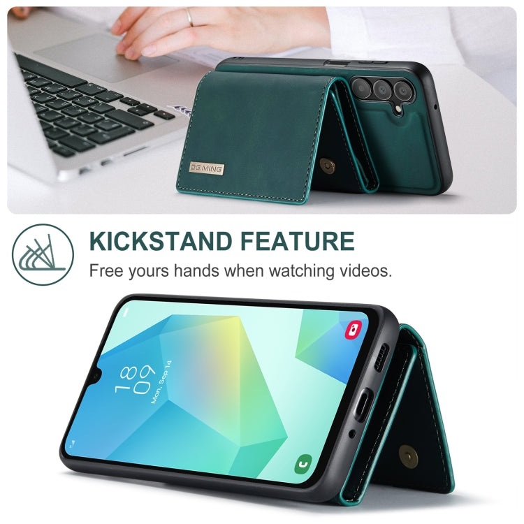 For Samsung Galaxy A16 5G DG.MING M1 Series 3-Fold Multi Card Wallet + Magnetic Phone Case(Green) - Galaxy Phone Cases by DG.MING | Online Shopping UK | buy2fix