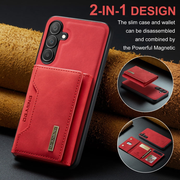 For Samsung Galaxy A16 5G DG.MING M2 Series 3-Fold Multi Card Bag + Magnetic Phone Case(Red) - Galaxy Phone Cases by DG.MING | Online Shopping UK | buy2fix