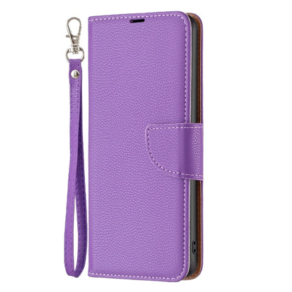 For Samsung Galaxy S25 5G Litchi Texture Pure Color Flip Leather Phone Case(Purple) - Galaxy S25 5G Cases by buy2fix | Online Shopping UK | buy2fix