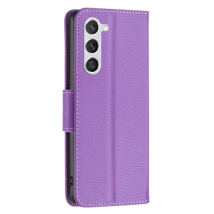 For Samsung Galaxy S25 5G Litchi Texture Pure Color Flip Leather Phone Case(Purple) - Galaxy S25 5G Cases by buy2fix | Online Shopping UK | buy2fix