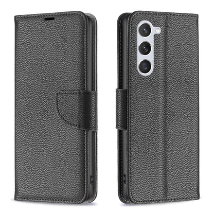 For Samsung Galaxy S25 5G Litchi Texture Pure Color Flip Leather Phone Case(Black) - Galaxy S25 5G Cases by buy2fix | Online Shopping UK | buy2fix