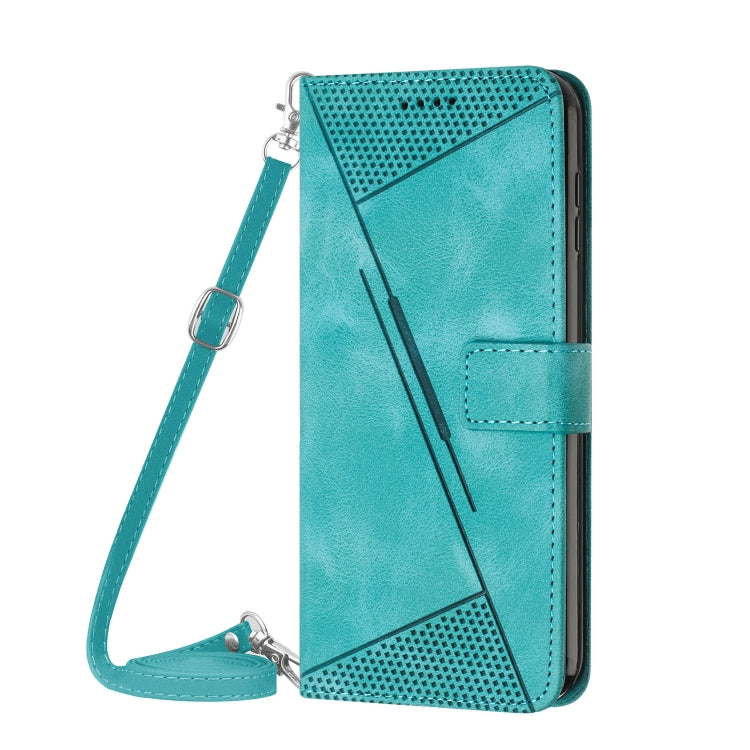 For Samsung Galaxy S25 Ultra 5G Dream Triangle Leather Phone Case with Long Lanyard(Green) - Galaxy S25 Ultra 5G Cases by buy2fix | Online Shopping UK | buy2fix