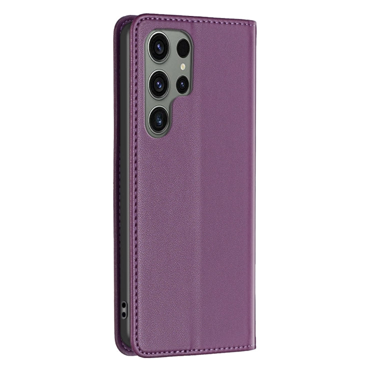 For Samsung Galaxy S25 Ultra 5G Magnetic Leather Phone Case(Purple) - Galaxy S25 Ultra 5G Cases by buy2fix | Online Shopping UK | buy2fix