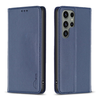 For Samsung Galaxy S25 Ultra 5G Magnetic Leather Phone Case(Blue) - Galaxy S25 Ultra 5G Cases by buy2fix | Online Shopping UK | buy2fix