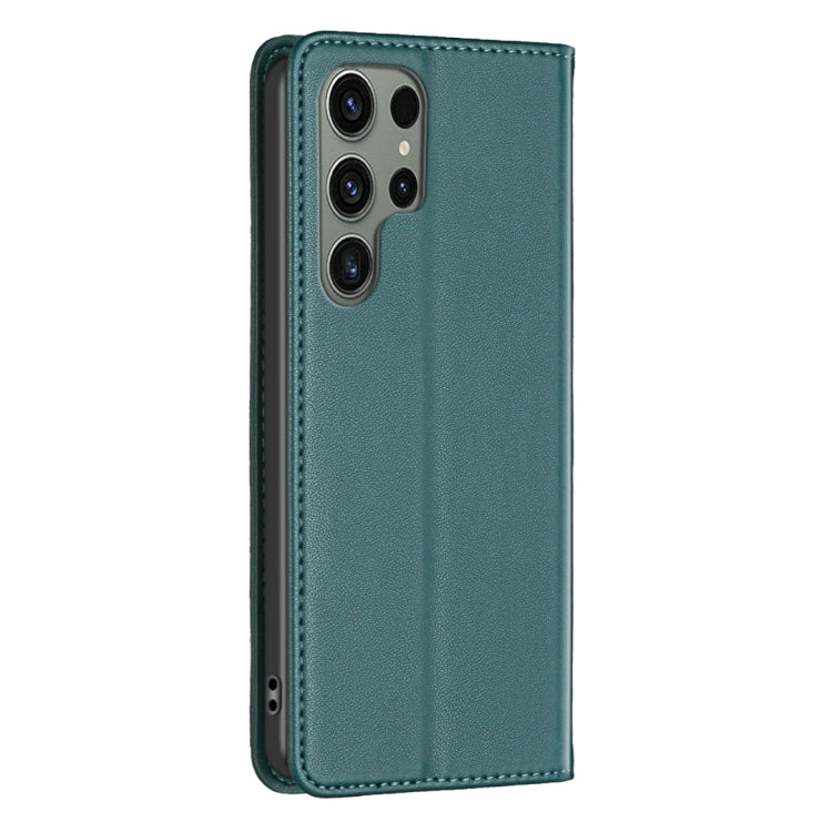 For Samsung Galaxy S25 Ultra 5G Magnetic Leather Phone Case(Green) - Galaxy S25 Ultra 5G Cases by buy2fix | Online Shopping UK | buy2fix