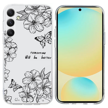 For Samsung Galaxy S25 FE 5G Colorful Painting Pattern TPU Phone Case(Butterfly Flower) - Galaxy S25 5G Cases by buy2fix | Online Shopping UK | buy2fix