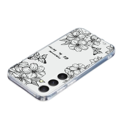 For Samsung Galaxy S25 FE 5G Colorful Painting Pattern TPU Phone Case(Butterfly Flower) - Galaxy S25 5G Cases by buy2fix | Online Shopping UK | buy2fix