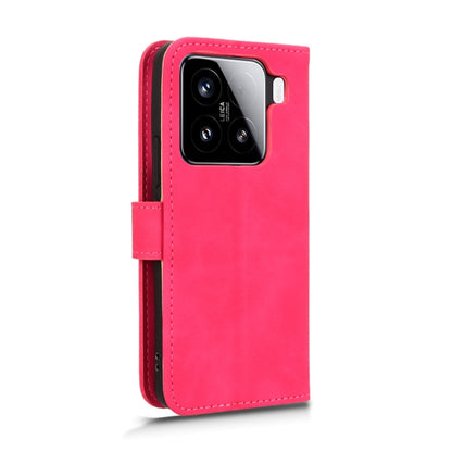 For Xiaomi 15 Skin Feel Magnetic Flip Leather Phone Case(Rose Red) - Xiaomi Cases by buy2fix | Online Shopping UK | buy2fix