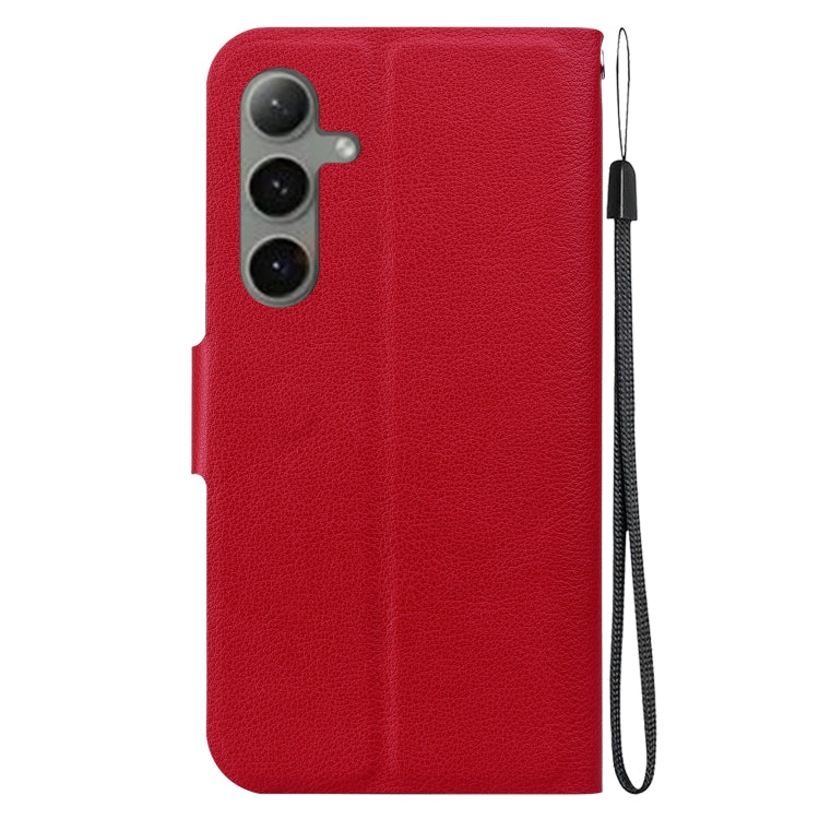 For Samsung Galaxy S25+ 5G Ultra-thin Voltage Magnetic Buckle Leather Phone Case(Red) - Galaxy S25+ 5G Cases by buy2fix | Online Shopping UK | buy2fix