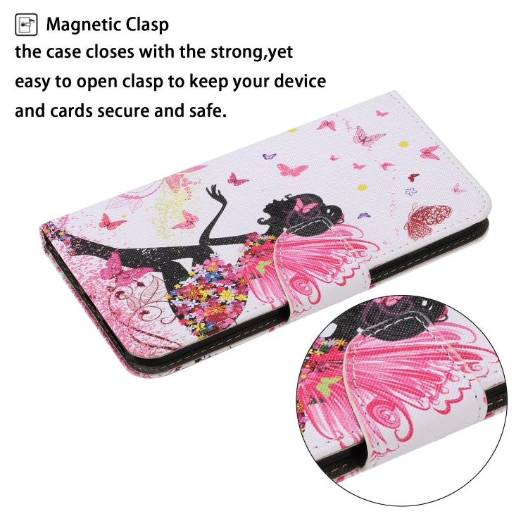 For Samsung Galaxy S25 5G Colored Drawing Pattern Leather Phone Case(Dancing Girl) - Galaxy S25 5G Cases by buy2fix | Online Shopping UK | buy2fix