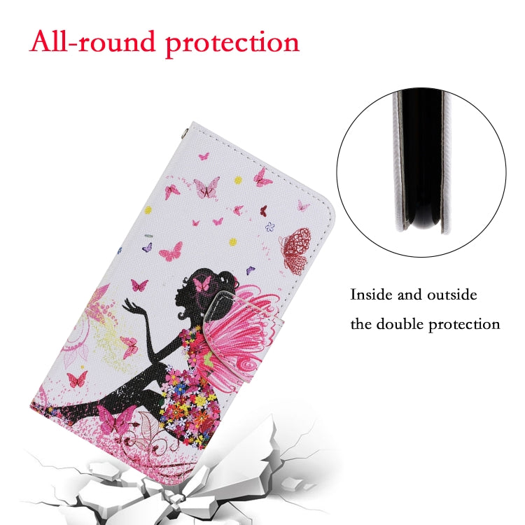 For Samsung Galaxy S25 5G Colored Drawing Pattern Leather Phone Case(Dancing Girl) - Galaxy S25 5G Cases by buy2fix | Online Shopping UK | buy2fix