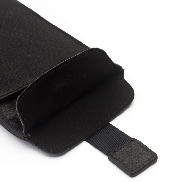 For iPhone XS Max QIALINO Nappa Texture Top-grain Leather Liner Bag with Card Slots(Black) - More iPhone Cases by QIALINO | Online Shopping UK | buy2fix