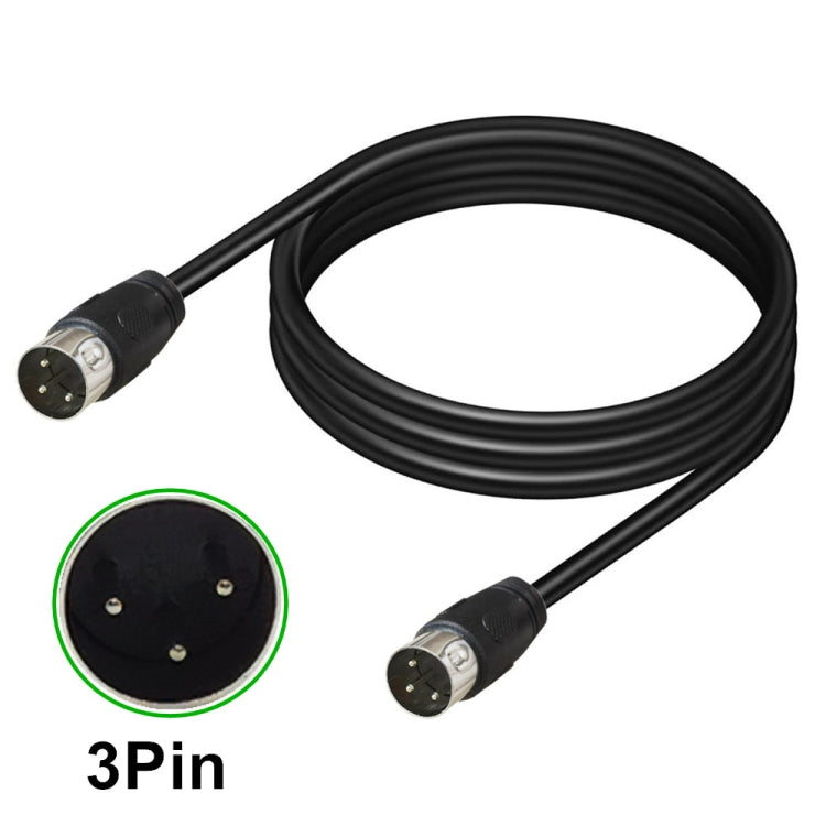 DIN Male to Male 3 Pin Signal Transmission for TV, DVD Player Adapter Cable, Length:5m(Black) - Microphone Audio Cable & Connector by buy2fix | Online Shopping UK | buy2fix