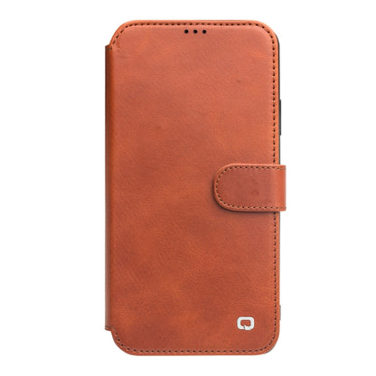 For iPhone 11 Pro QIALINO Business Magnetic Buckle Horizontal Flip Leather Case with Card Slots(Light Brown) - iPhone 11 Pro Cases by QIALINO | Online Shopping UK | buy2fix