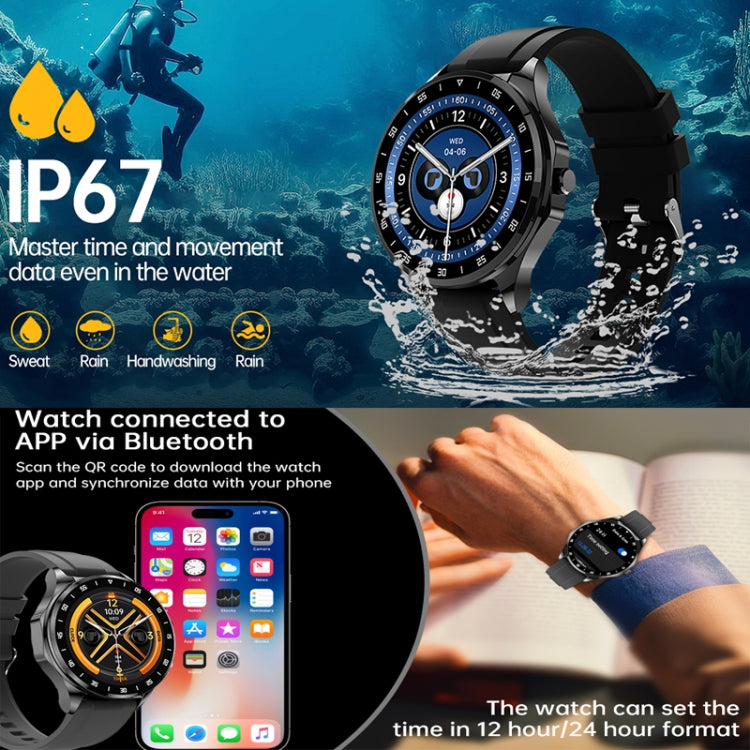 X20 1.43 inch IP67 Waterproof 2 in 1 Bluetooth Earphone Smart Watch(White) - Smart Wristbands by buy2fix | Online Shopping UK | buy2fix