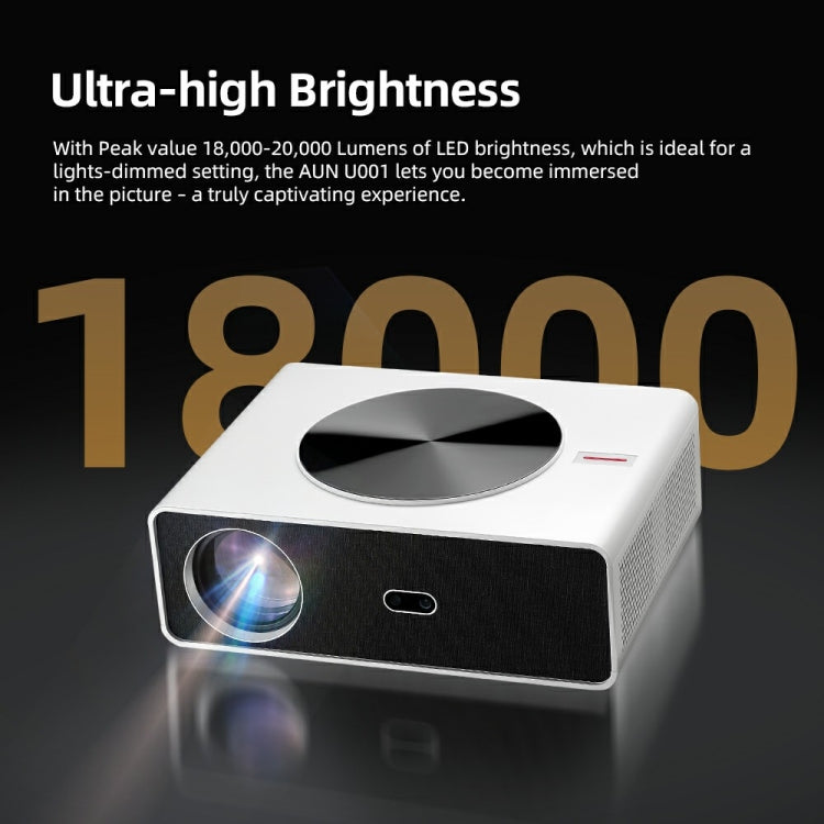 AUN AKEY7 MAX 1920x1080P HD Android LCD Projector AU Plug(White) - LED Projector by AUN | Online Shopping UK | buy2fix