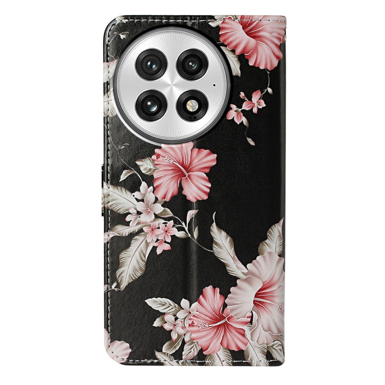 For OnePlus 13 Colored Drawing Marble Pattern Leather Phone Case(Azalea) - OnePlus Cases by buy2fix | Online Shopping UK | buy2fix