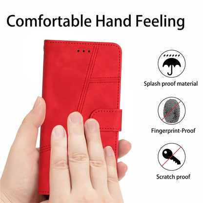 For OnePlus 13 Skin-feel Stitching Leather Phone Case(Red) - OnePlus Cases by buy2fix | Online Shopping UK | buy2fix