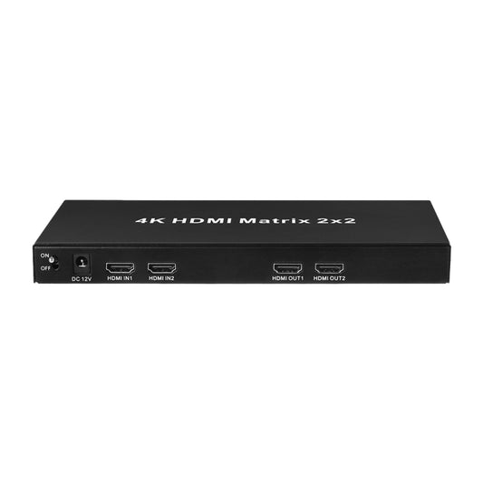 Measy MT4322 4K 30Hz 2 In 2 Out HDMI Matrix Switch Support Seamless Switching, US Plug(Black) - Switch by Measy | Online Shopping UK | buy2fix