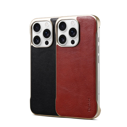 For iPhone 16 Denior MagSafe Genuine Leather Calf Texture  Phone Case(Red) - iPhone 16 Cases by Denior | Online Shopping UK | buy2fix