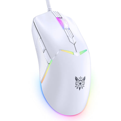 ONIKUMA CW929 RGB 6400DPI Wired Mouse(White) - Wired Mice by ONIKUMA | Online Shopping UK | buy2fix