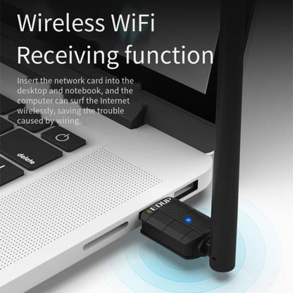 EDUP EP-AX300GS 300Mbps WiFi 6 Nano Wireless Dongle Single Band USB WiFi Adapter(Black) - USB Network Adapter by EDUP | Online Shopping UK | buy2fix