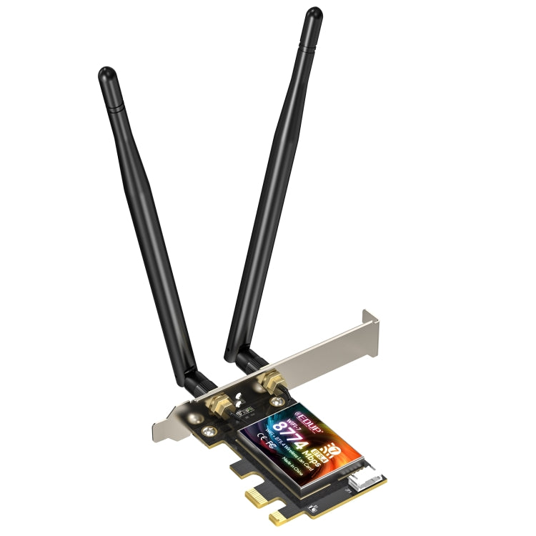 EDUP EP-BE9715 8774Mbps WiFi 7 Bluetooth 5.4 Tri-Band PCI-E WiFi Adapter Wireless Network Card(Black) - USB Network Adapter by EDUP | Online Shopping UK | buy2fix