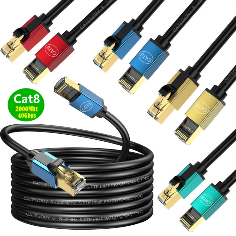 15m Home Fiber Bandwidth 10 Gigabit CAT8 Network Cable(Blue) - Lan Cable and Tools by buy2fix | Online Shopping UK | buy2fix