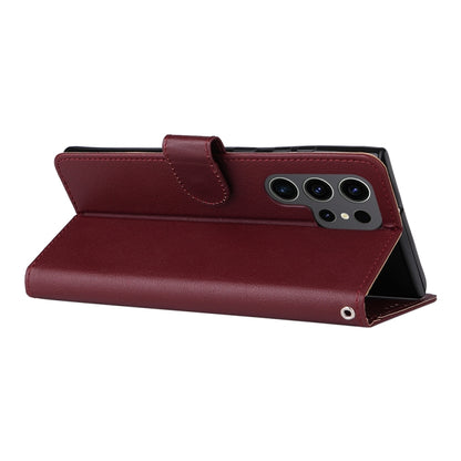 For Samsung Galaxy S25 Ultra 5G 3-Card Slots Multifunctional Leather Phone Case(Wine Red) - Galaxy S25 Ultra 5G Cases by buy2fix | Online Shopping UK | buy2fix