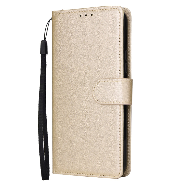 For Samsung Galaxy S25 5G 3-Card Slots Multifunctional Leather Phone Case(Gold) - Galaxy S25 5G Cases by buy2fix | Online Shopping UK | buy2fix