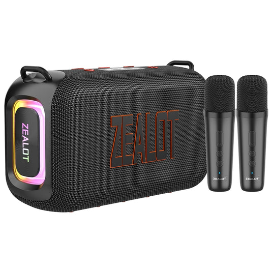 Zealot S85M 50W Outdoor Portable Bluetooth Speaker with Dual Microphones(Black) - Waterproof Speaker by ZEALOT | Online Shopping UK | buy2fix