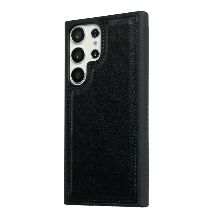 For Samsung Galaxy S25+ 5G Cowhide Texture Back Cover Phone Case(Black) - Galaxy S25+ 5G Cases by buy2fix | Online Shopping UK | buy2fix