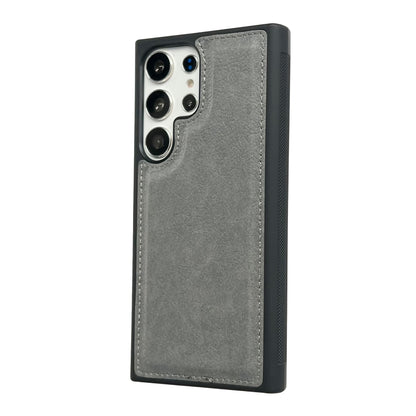 For Samsung Galaxy S25+ 5G Cowhide Texture Back Cover Phone Case(Grey) - Galaxy S25+ 5G Cases by buy2fix | Online Shopping UK | buy2fix