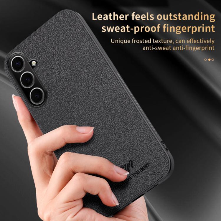 For Samsung Galaxy S25+ 5G HUIYI Leather Magnetic Phone Case(Brown) - Galaxy S25+ 5G Cases by buy2fix | Online Shopping UK | buy2fix