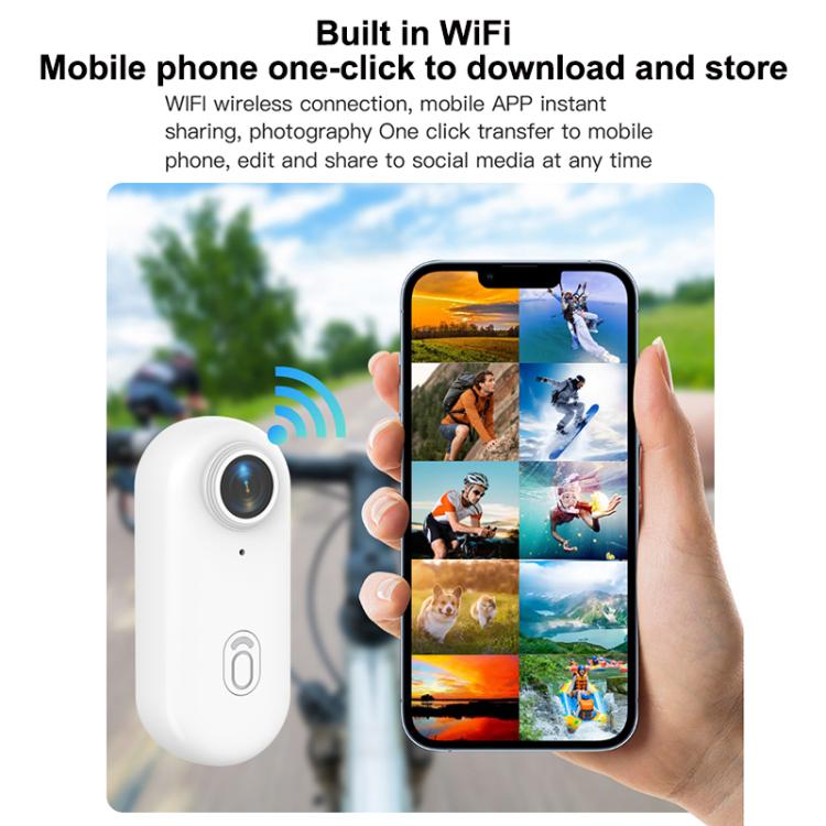 H88 1080P Thumb Sports Camera Mini WiFi Camera, Specification:Standard Version(White) - Video Cameras by buy2fix | Online Shopping UK | buy2fix