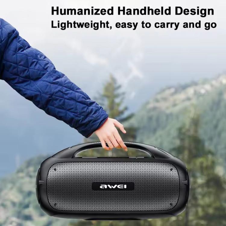 awei Y886 Portable TWS Bluetooth Speaker with Microphone(Black) - Desktop Speaker by awei | Online Shopping UK | buy2fix