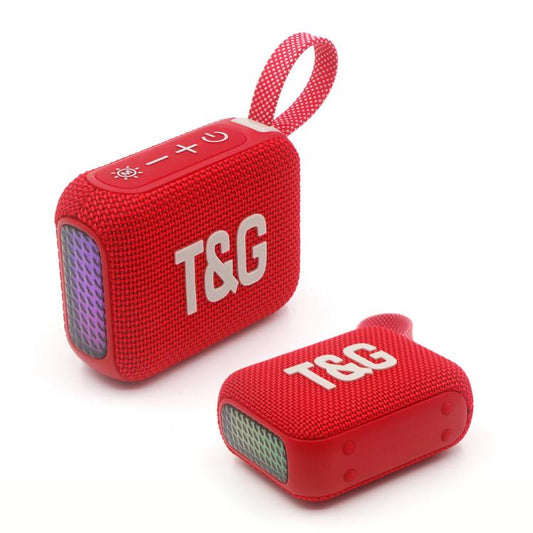 T&G TG445 Portable Stereo Subwoofer Bass RGB Light Wireless TWS BT Speaker(Red) - Desktop Speaker by T&G | Online Shopping UK | buy2fix