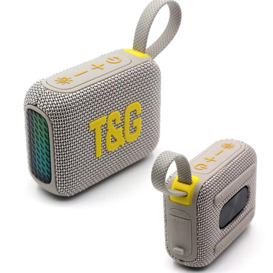 T&G TG445 Portable Stereo Subwoofer Bass RGB Light Wireless TWS BT Speaker(Grey) - Desktop Speaker by T&G | Online Shopping UK | buy2fix