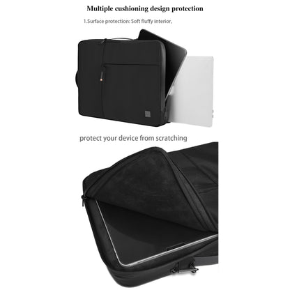 WIWU Alpha Nylon Double Layer Travel Carrying Storage Bag Sleeve Case for 14 inch Laptop(Black) - 14.1 inch by WIWU | Online Shopping UK | buy2fix