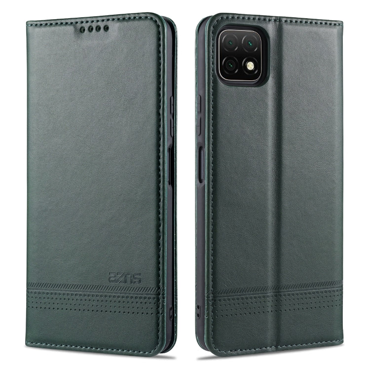 For Huawei Enjoy 20 AZNS Magnetic Calf Texture Horizontal Flip Leather Case with Card Slots & Holder & Wallet(Dark Green) - Huawei Cases by AZNS | Online Shopping UK | buy2fix