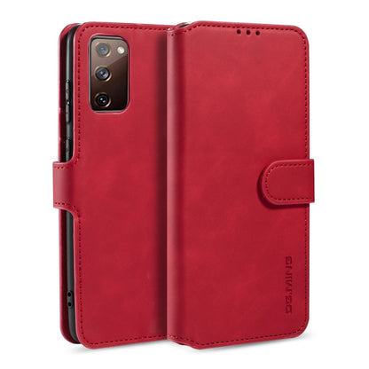 For Samsung Galaxy S20 FE DG.MING Retro Oil Side Horizontal Flip Case with Holder & Card Slots & Wallet(Red) - Galaxy S20 FE Cases by DG.MING | Online Shopping UK | buy2fix