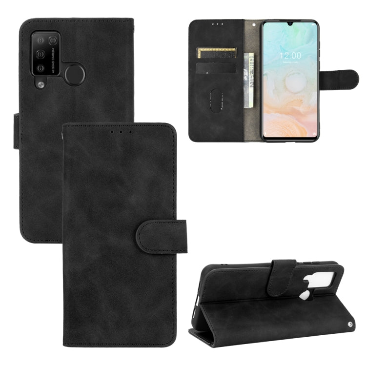 For DOOGEE N20 Pro Solid Color Skin Feel Magnetic Buckle Horizontal Flip Calf Texture PU Leather Case with Holder & Card Slots & Wallet(Black) - More Brand by buy2fix | Online Shopping UK | buy2fix